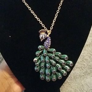 Peacock necklace